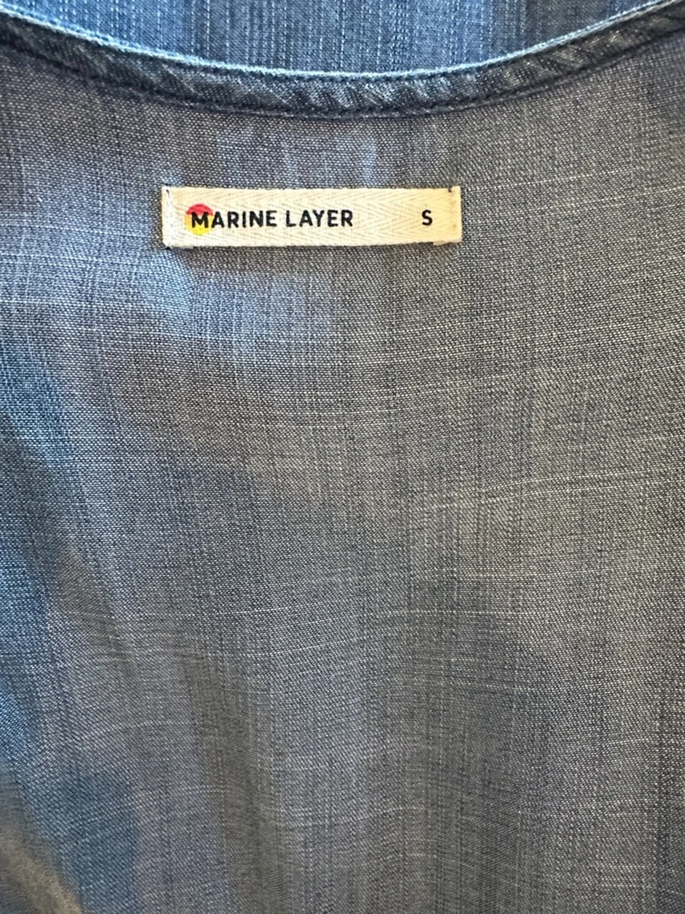 Marine Layer Camila Button Front Medium Wash Midi Dress New! - Picture 11 of 14